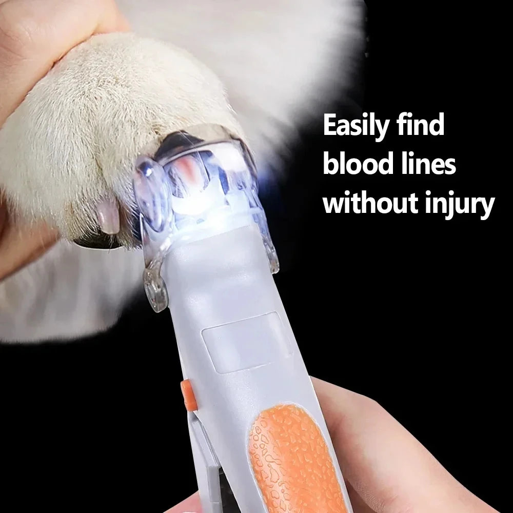 Professional Pet Nail Clipper with LED Light - Cat and Dog Nail Scissors and Claw Cutter Tool