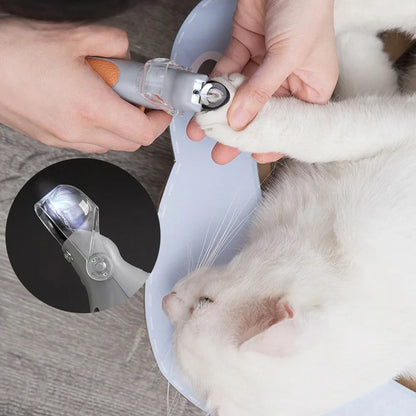Professional Pet Nail Clipper with LED Light - Cat and Dog Nail Scissors and Claw Cutter Tool